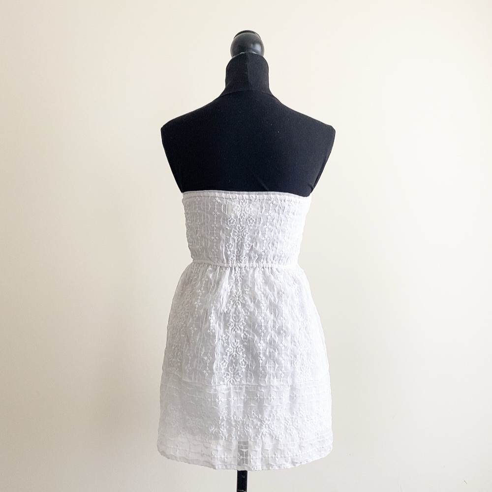 Vintage Abercrombie & Fitch Embroidered Lace Mini Dress sundress – Size XS - Picture 4 of 6